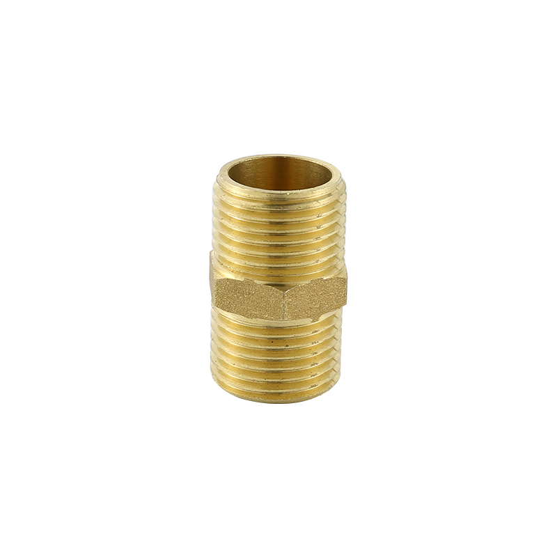 Đầu nối YT7012 bằng đồng thau, phun cát và màu đồng thau 1/2 "X1 / 2"